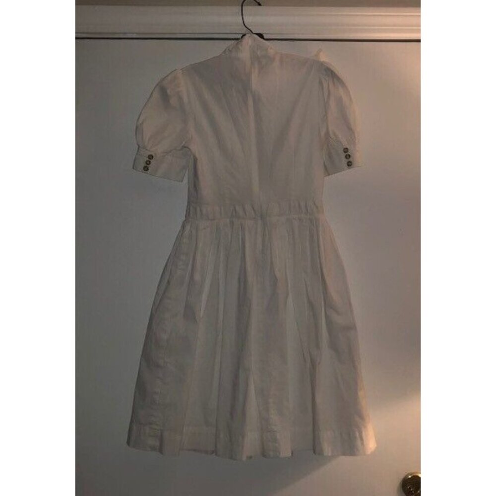 PRE-OWNED GIRL MEETS GLAM COLLECTION HANNA PUFF SLEEVE COTTON POPLIN DRESS SZ 6 - Picture 8 of 10